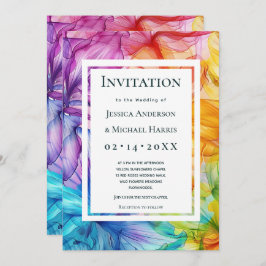 Invitación Con texto personalizado en la parte posterior de E