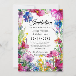 Invitación Con un texto encantador en la parte trasera de Mea