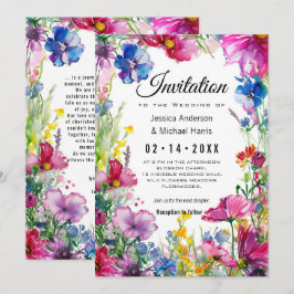 Invitación Con un texto encantador en la parte trasera de Mea