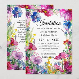 Invitación Con un texto encantador en la parte trasera de Mea