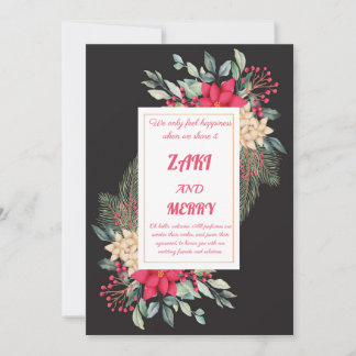 Invitación concepción de carta d'invitación de mariage noir