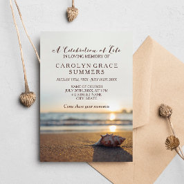 Invitación Conch on Beach Celebration of Life