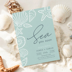 Invitación Conchas Marinas de la Costa Nos Vemos Pronto para