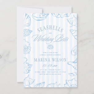 Invitación Conchas marinas y campanas de boda: Bridal Shower