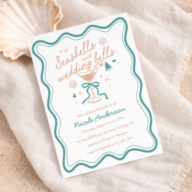 Invitación Conchas Marinas y Campanas de Boda: Bridal Shower  (Subido por el creador)