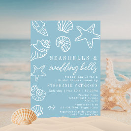 Invitación Conchas marinas y campanas de boda Bridal Shower M