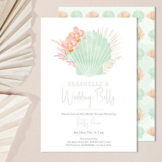 Invitación Conchas marinas y campanas de boda Fiesta de Despe