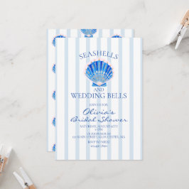 Invitación Conchas y campanas de boda Despreocupada ducha de 