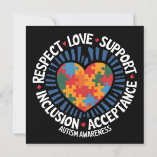 Invitación Conciencia del autismo Respeto autista Apoyo al am