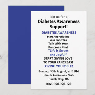 Invitación Conciencia sobre la diabetes