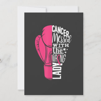 Invitación Concienciación sobre el cáncer de mama Boxeo Glove