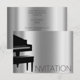 Invitación Concierto de Hauce Piano Minimalismo Vip Black Aqu