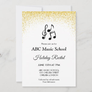 Invitación Concierto de Música Clásica de Recital Navideño