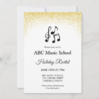 Invitación Concierto de Música Clásica de Recital Navideño
