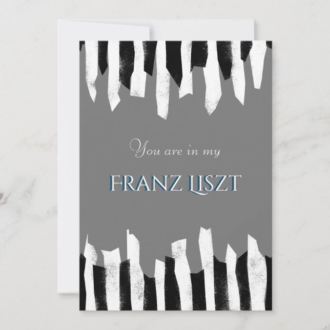 Invitación Concierto de música fiesta en casa Piano abstracto (Anverso)