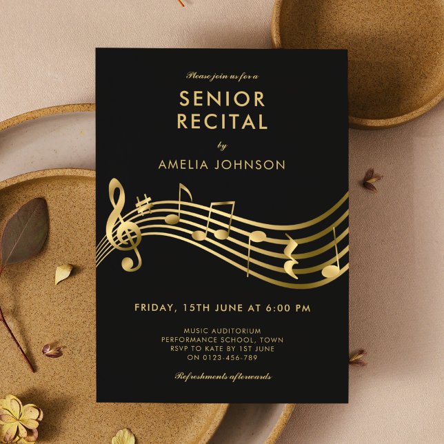 Invitación Concierto de música recital superior elegante mode (Subido por el creador)
