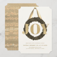 Concierto de Navidades de Wreath verde JOY Gold