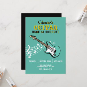 Invitación concierto de recital de música de guitarra