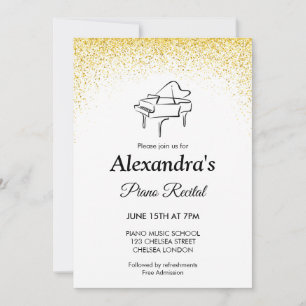 Invitación Concierto de Recital de Piano Música Clásica
