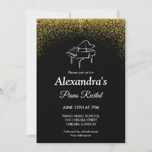 Invitación Concierto de Recital de Piano Música Clásica