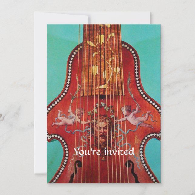 Invitación CONCIERTO,MÚSICA,BODA,Champán azul rojo (Anverso)