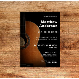 Invitación Concierto musical de guitarra recita de alto nivel