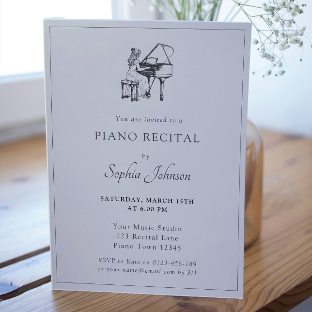 Invitación Concierto musical de Piano Recital (Subido por el creador)