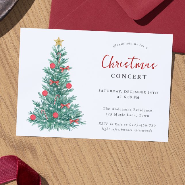 Invitación Concierto musical simple elegante para navidades (Subido por el creador)