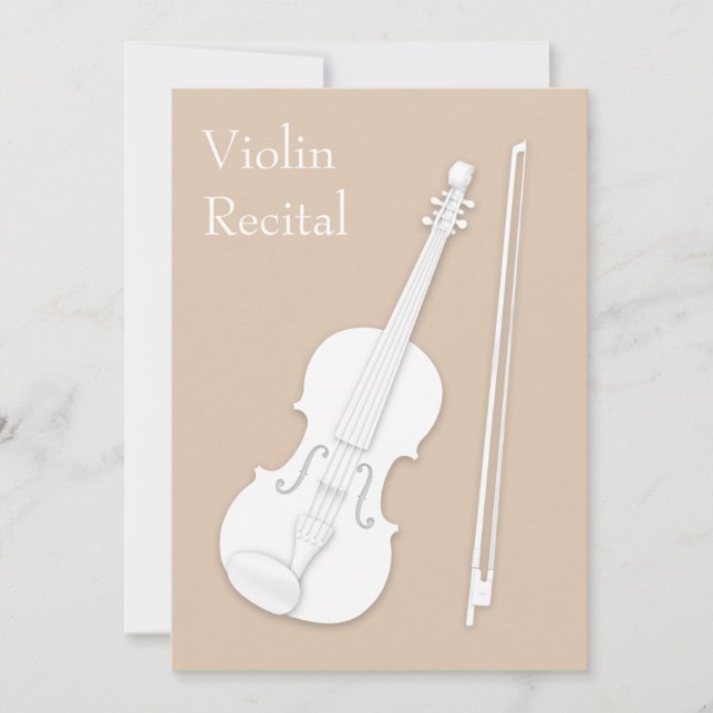 Invitación Concierto recital de música blanco violín y soplo  (Anverso)