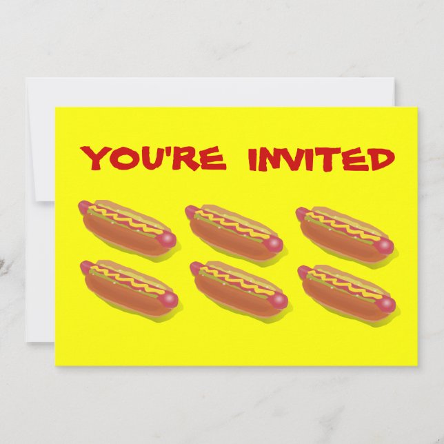 Invitación Concurso de Comida de Perros Calientes personaliza (Anverso)