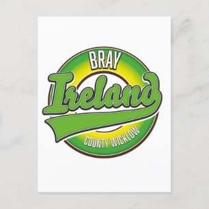Invitación Condado de Bray Wicklow Irlanda. Postal