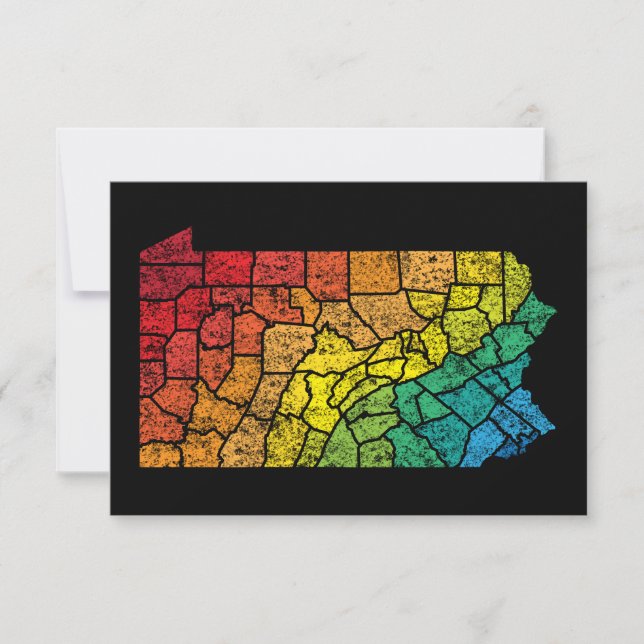 Invitación condados de colores de pensilvania (Anverso)