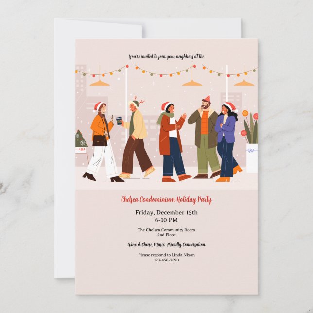 Invitación Condo Holiday Party (Anverso)