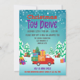 Invitación Conducción de Juguetes de Navidad Regalos de Coche