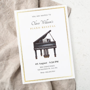 Invitación Conducción de piano elegante