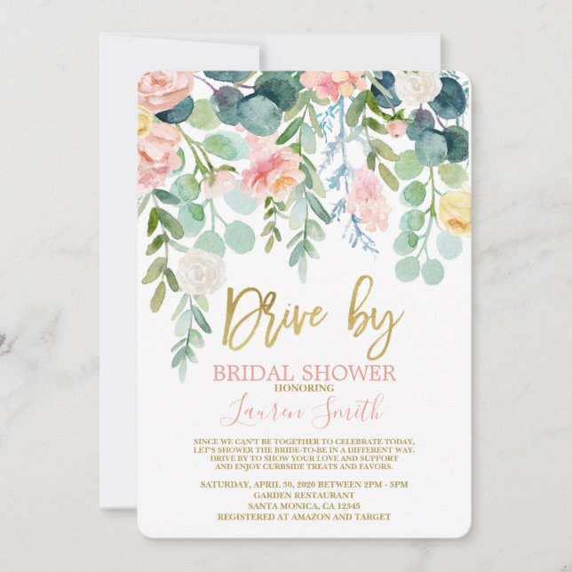 Invitación Conducción por Bridal Shower (Anverso)
