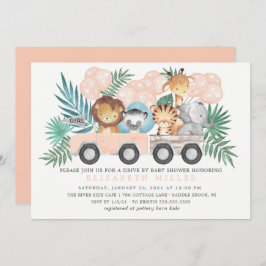 Invitación Conducción por Chicas de animales de la jungla Bab