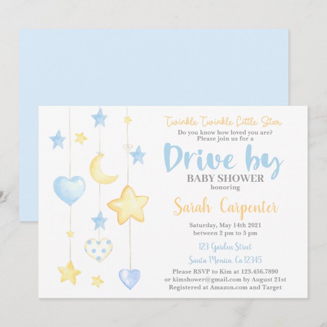 Invitación Conducción por Twinkle Twinkle (Anverso / Reverso)