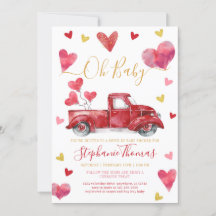 Conduce por Valentine Baby Shower con corazones