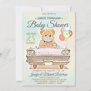 Invitación Conducir a través de Baby Shower para un niño o Ch