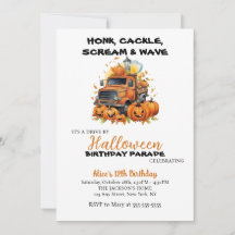 Conducir por cumpleaños Fiesta de calabaza de Hall