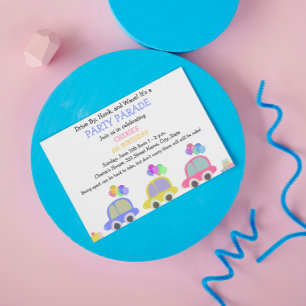Invitación Conducir por el desfile de cumpleaños
