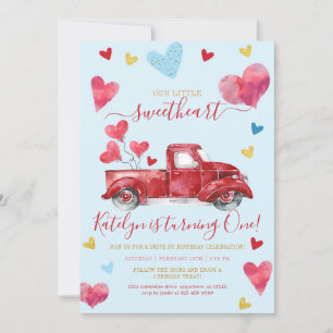 Invitación Conducir Por Nacimiento De Blue Valentine Hearts B