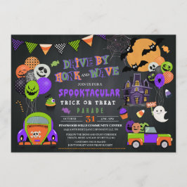 Invitación Conducir por un desfile de trucos o árboles de Hal