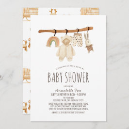 Invitación Conducta Neutral por Baby Shower en línea de ropa
