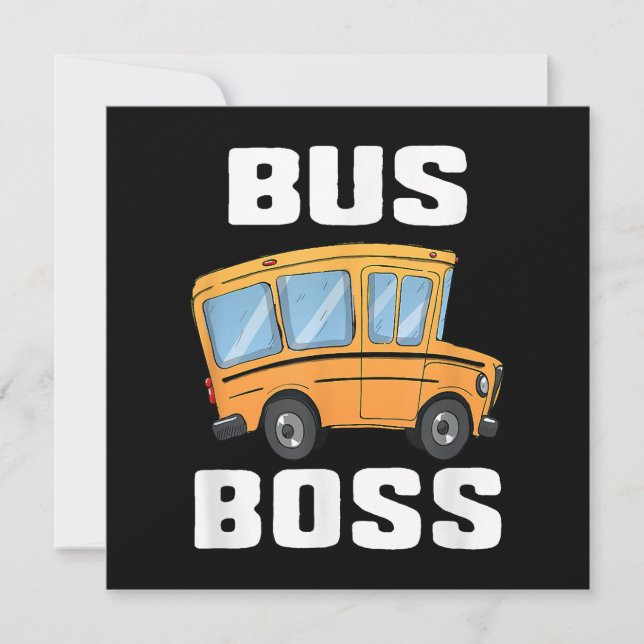 Invitación Conductor de Autobús Escolar Jefe de Autobús Diver (Anverso)