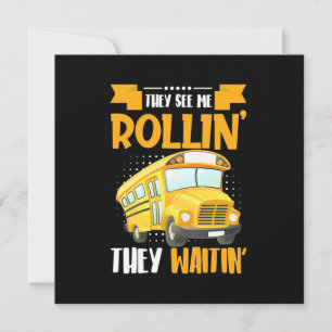Invitación Conductor de Autobús Me Ve Rodando