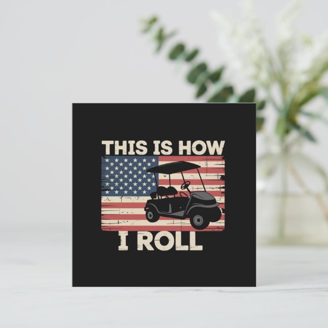 Invitación Conductor de Carrito de Golf Así es como Rueda Ban (Anverso de pie)