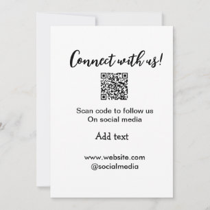 Invitación Conectar con nosotros escanear código QR agregar c