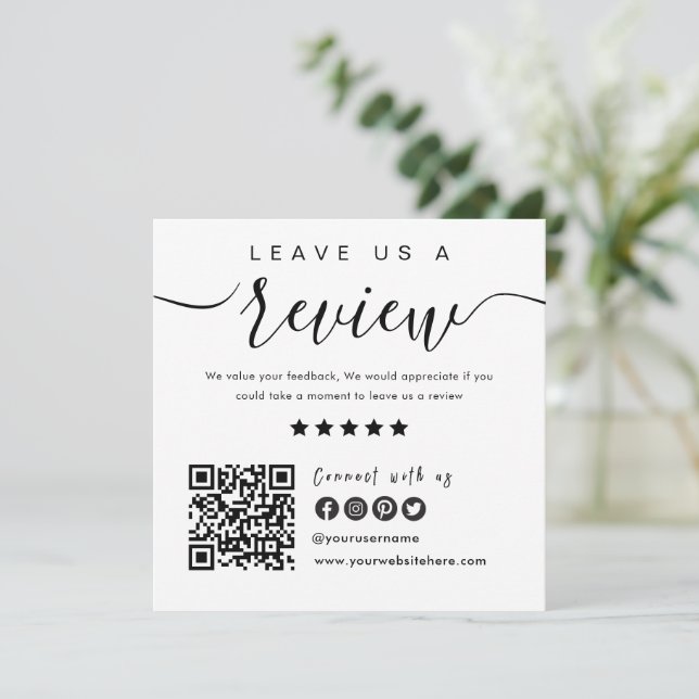 Invitación Conectarse Con El Código QR De Los Ee.Uu. | Dejarn (Anverso de pie)